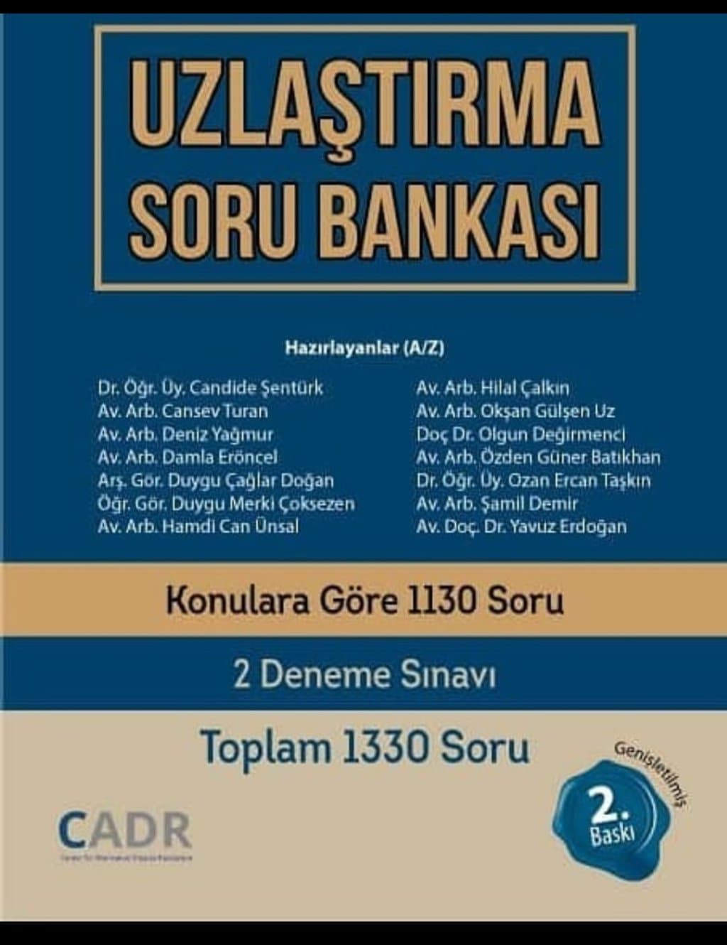 UZLAŞTIRMA SORU BANKASI 2. BASKI kapağı