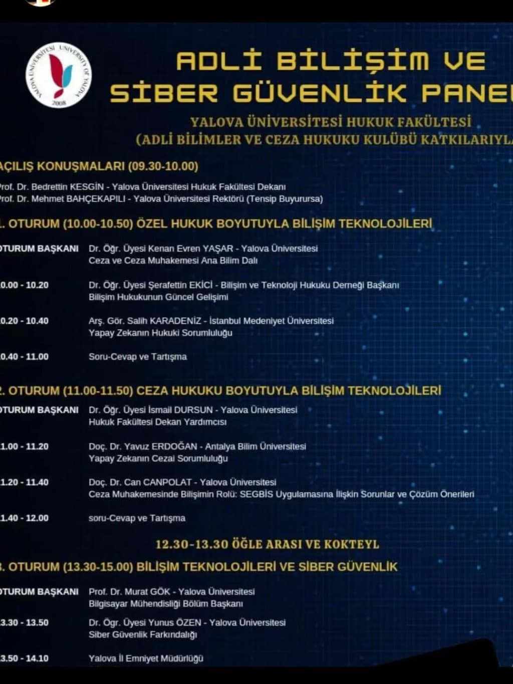 Adli bilişim paneli afişi