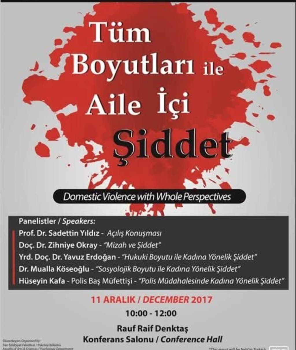 Aile içi şiddet afişi