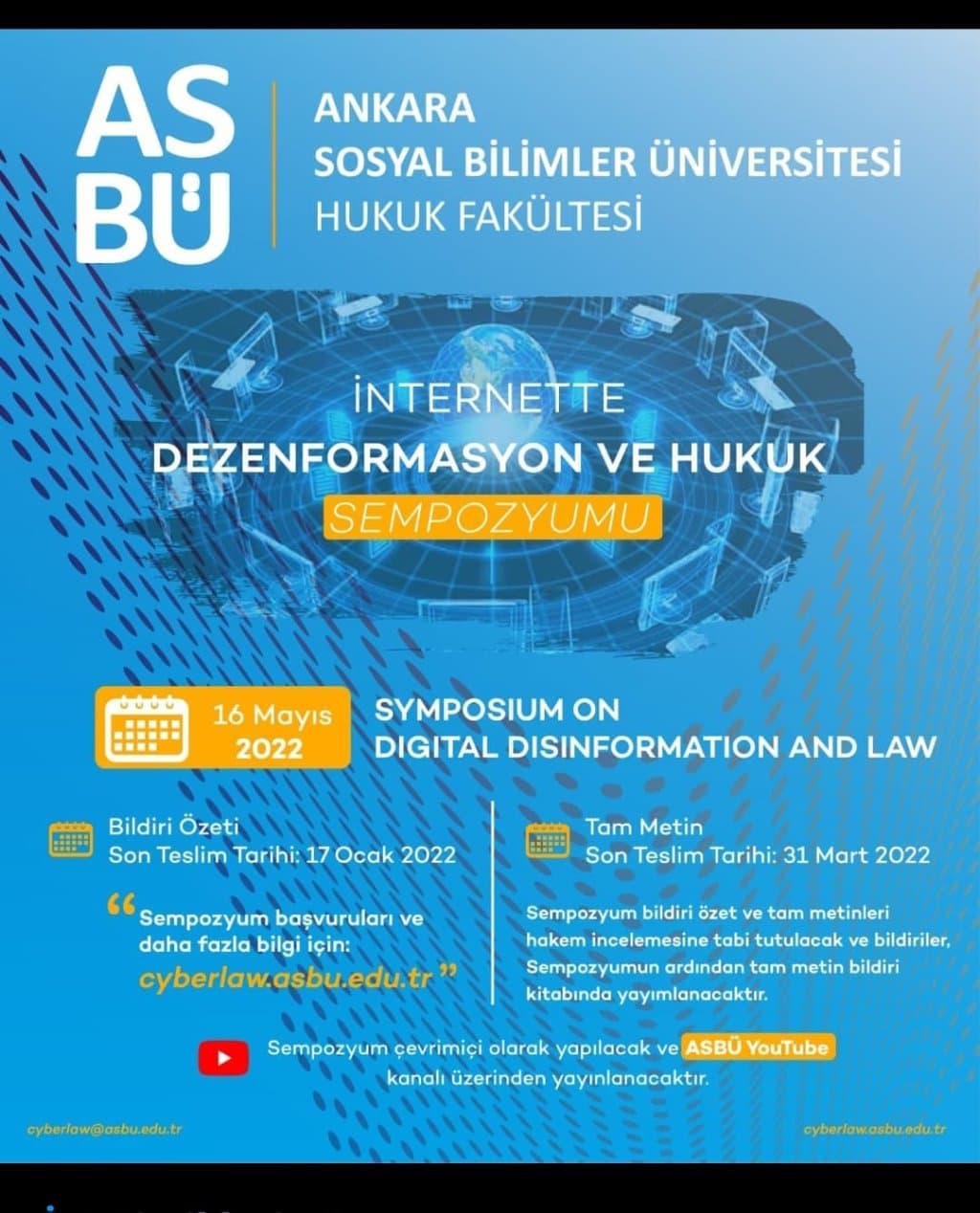 ASBÜ Dezenfarmasyon afişi