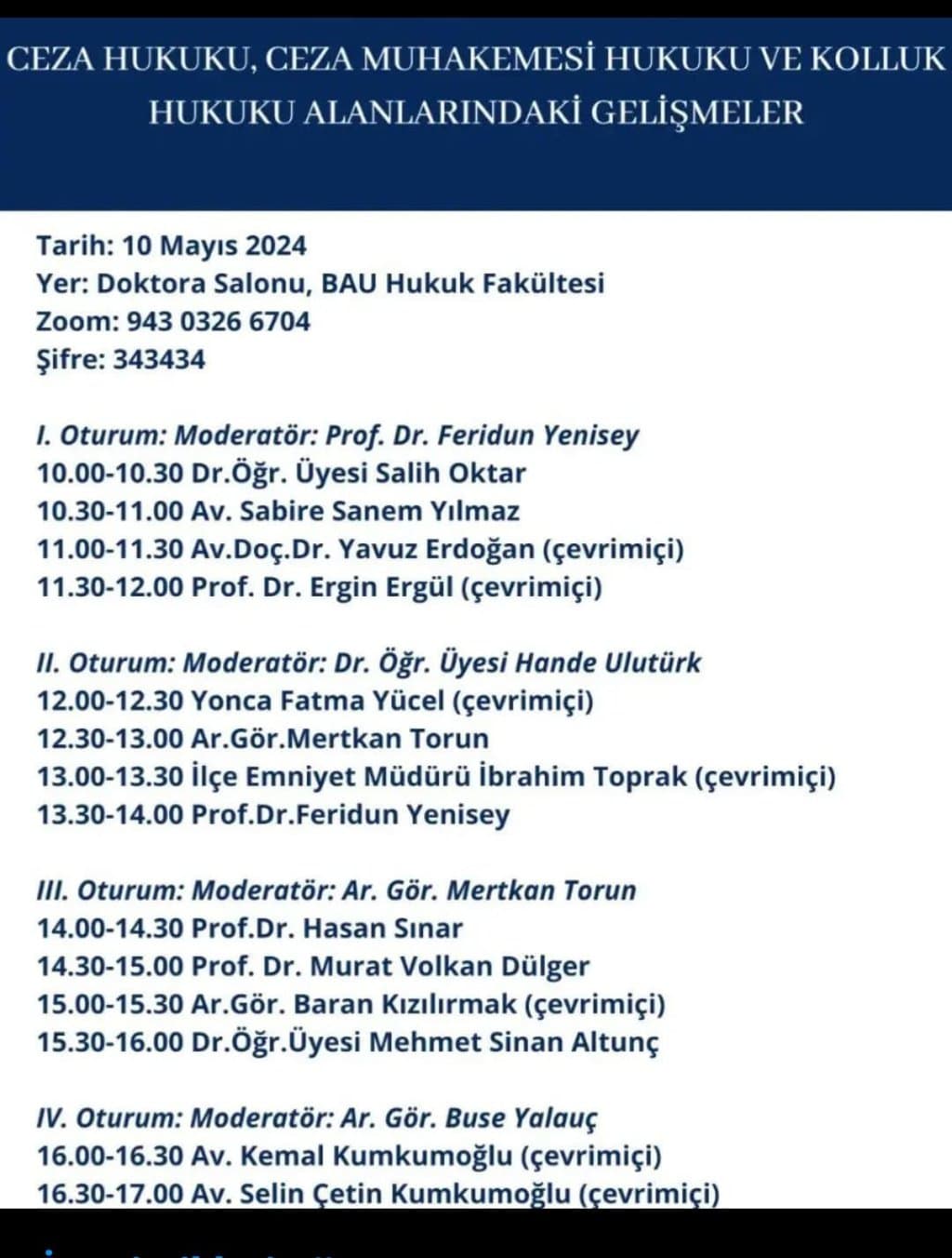 BAÜ Online konferans afişi